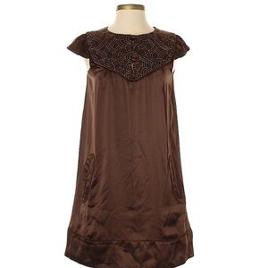 NWOT Chocolate, Silk Christine Celle Calypso Dress